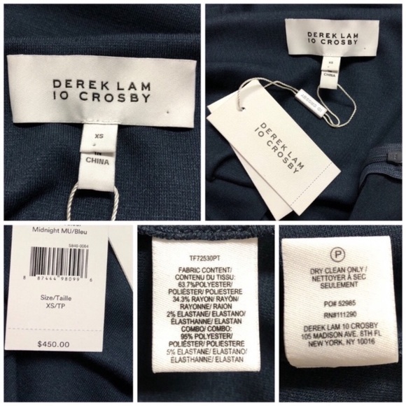 NWT Derek Lam 10 Crosby Cold Shoulder Pleat Dress - Picture 7 of 8